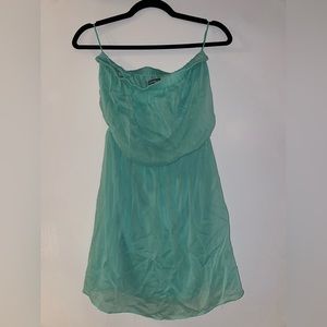 Strapless mini dress